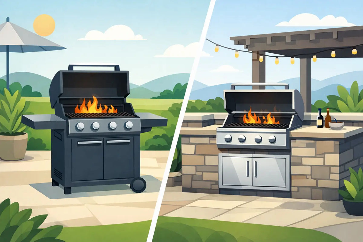 Gas Grill vs Built In Grill for Your Patio