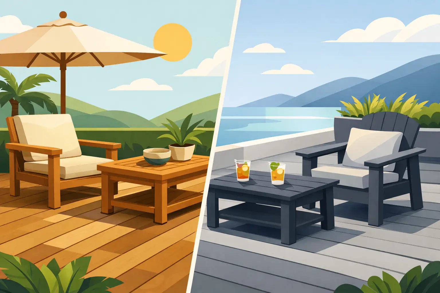 Teak vs Poly Lumber Furniture for Your Patio