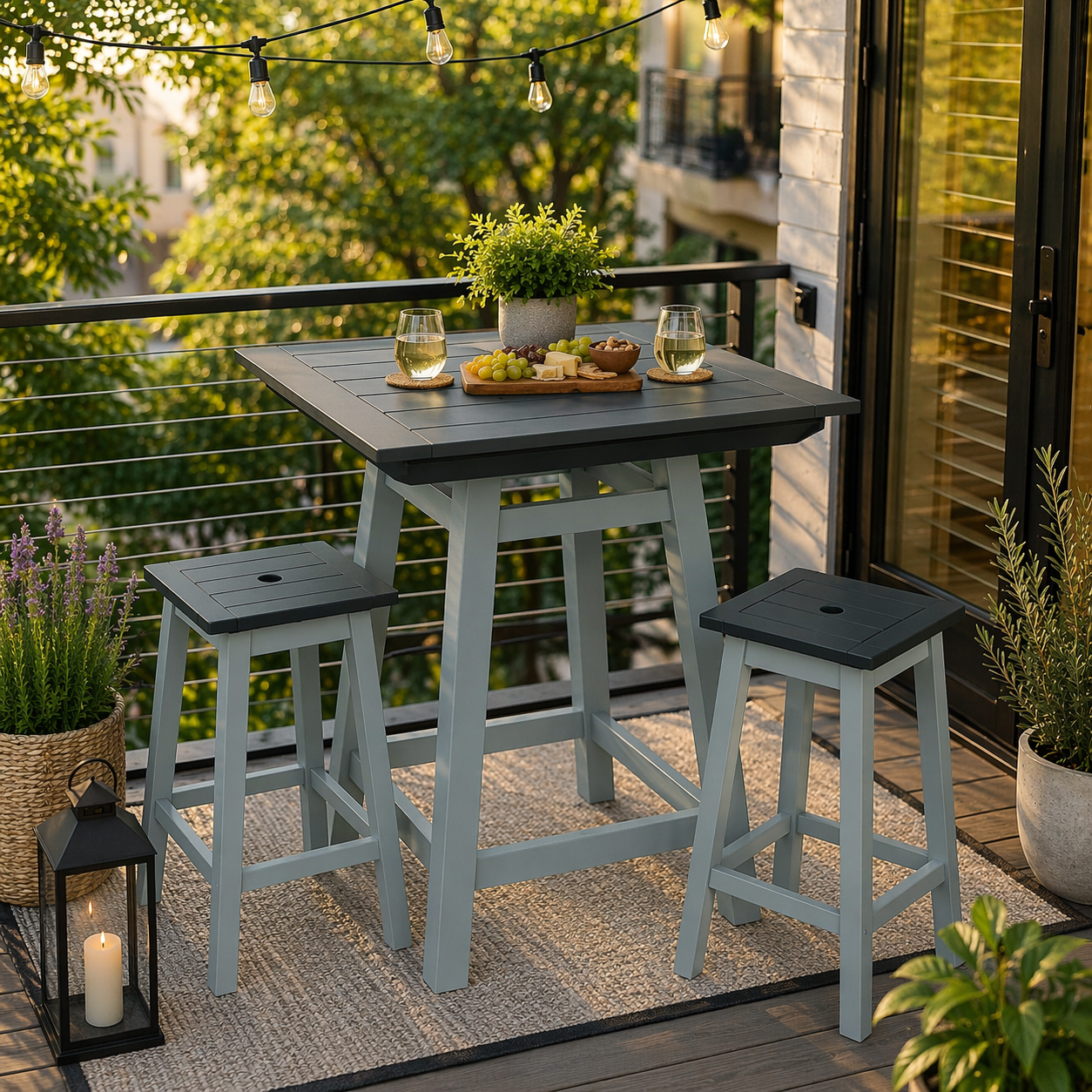 Seaside MAD Balcony Table 40″ x 40″ – Modern Outdoor Patio Table