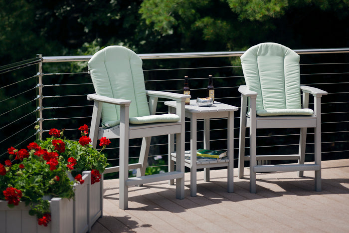 Seaside Adirondack Shellback Balcony Chair – Elevated Outdoor Patio Seating