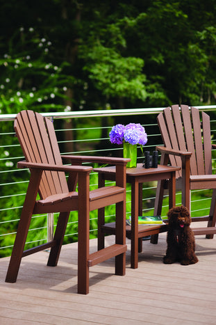 Seaside Adirondack Shellback Balcony Chair – Elevated Outdoor Patio Seating