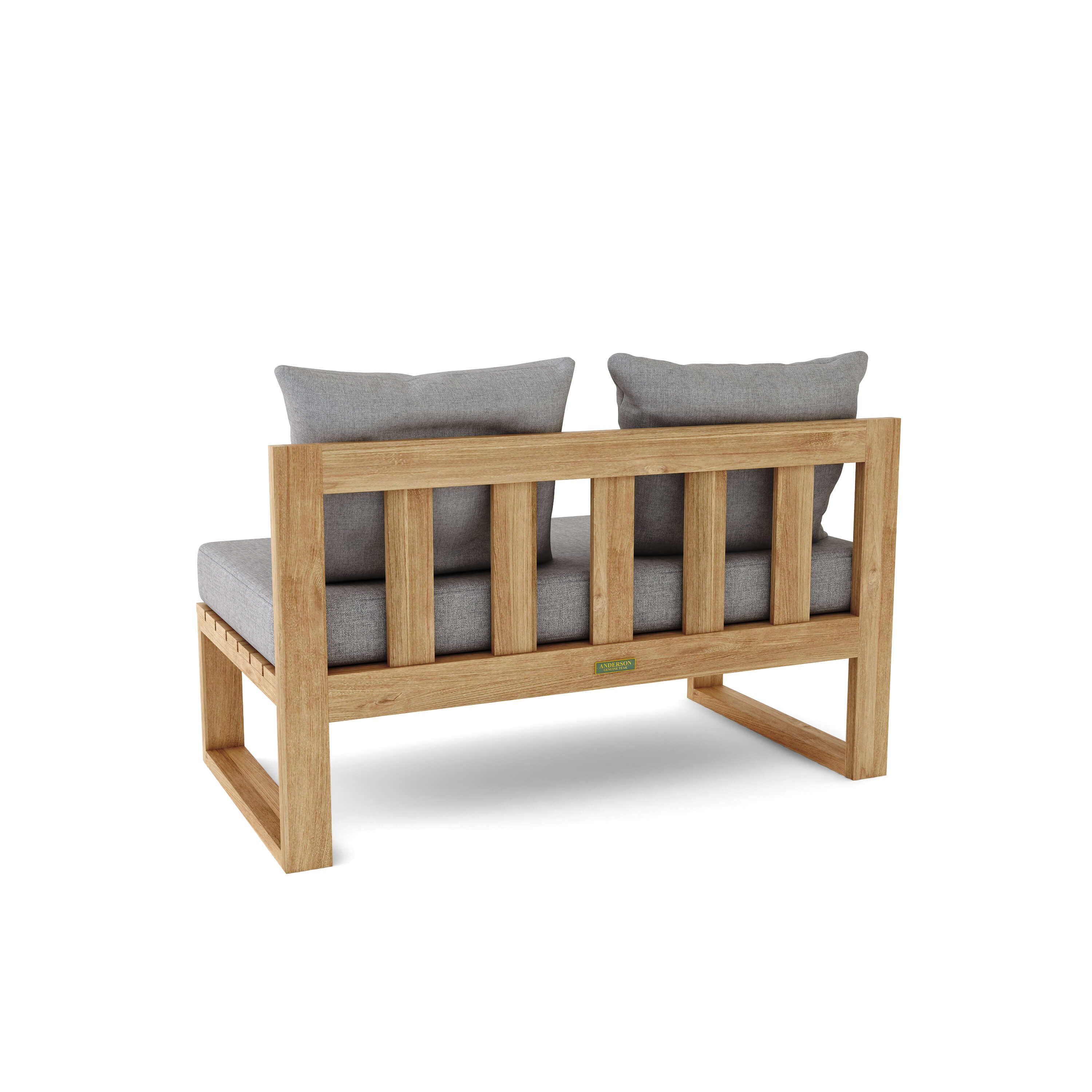 Anderson Teak Straight Modular Deep Seating Bench with Sunbrella Cushions 48" Teak Outdoor Bench
