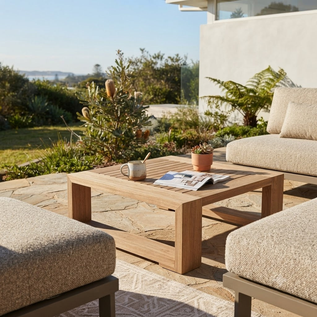 Anderson Teak Capistrano Side Table – Solid Teak Outdoor End Table