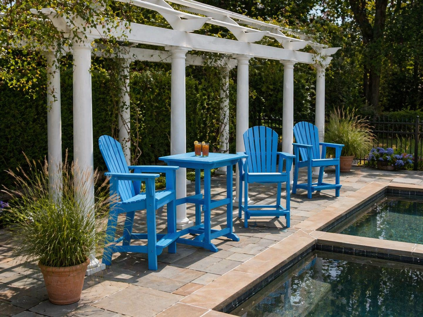Seaside Portsmouth 30″ Square EnviroWood Outdoor Bar Table