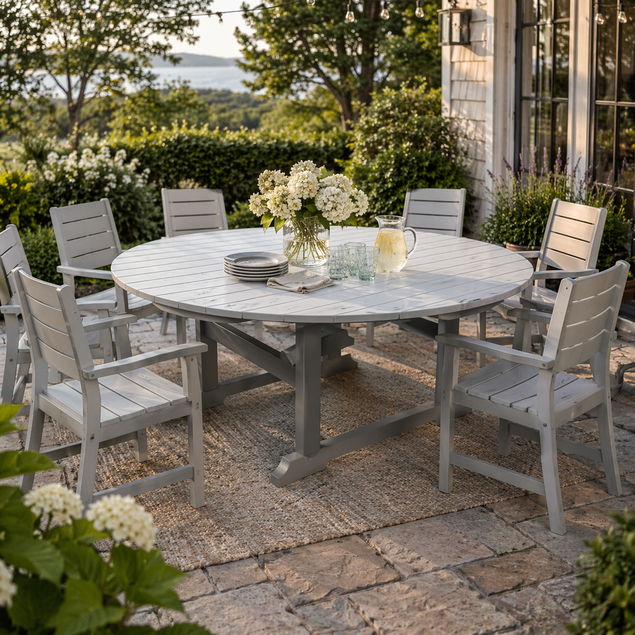 Seaside Salem 60″ Round EnviroWood Outdoor Dining Table