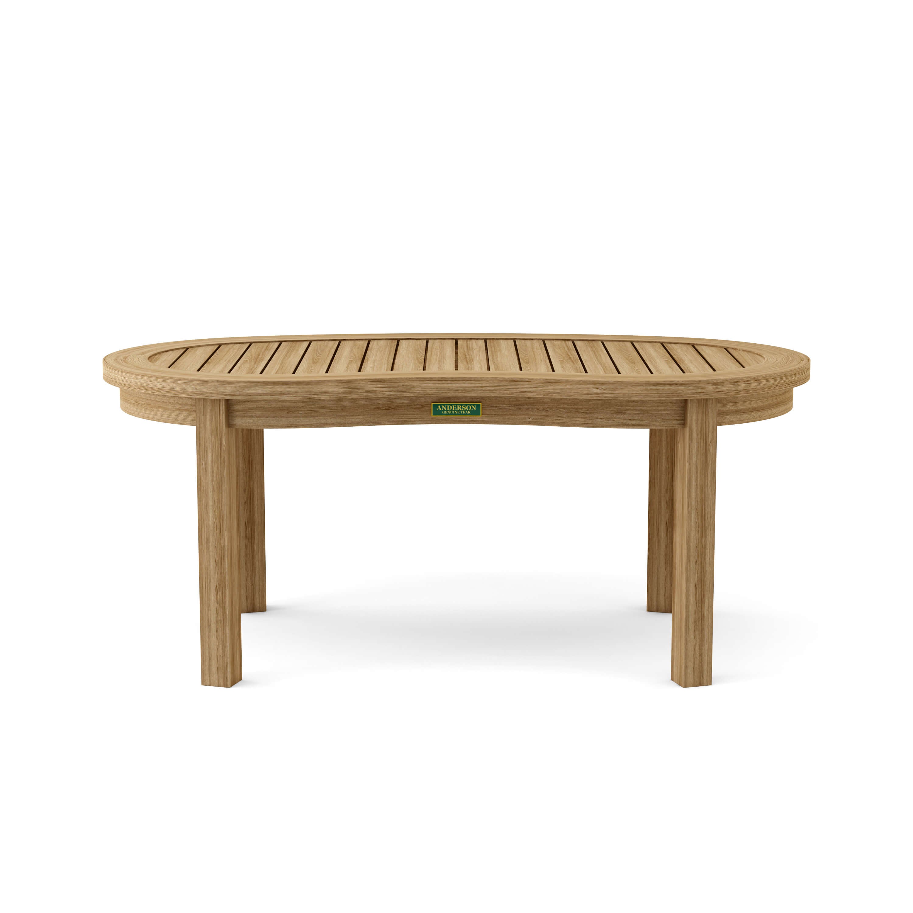 Anderson Teak Curve Coffee Table – Solid Teak Outdoor Patio Table