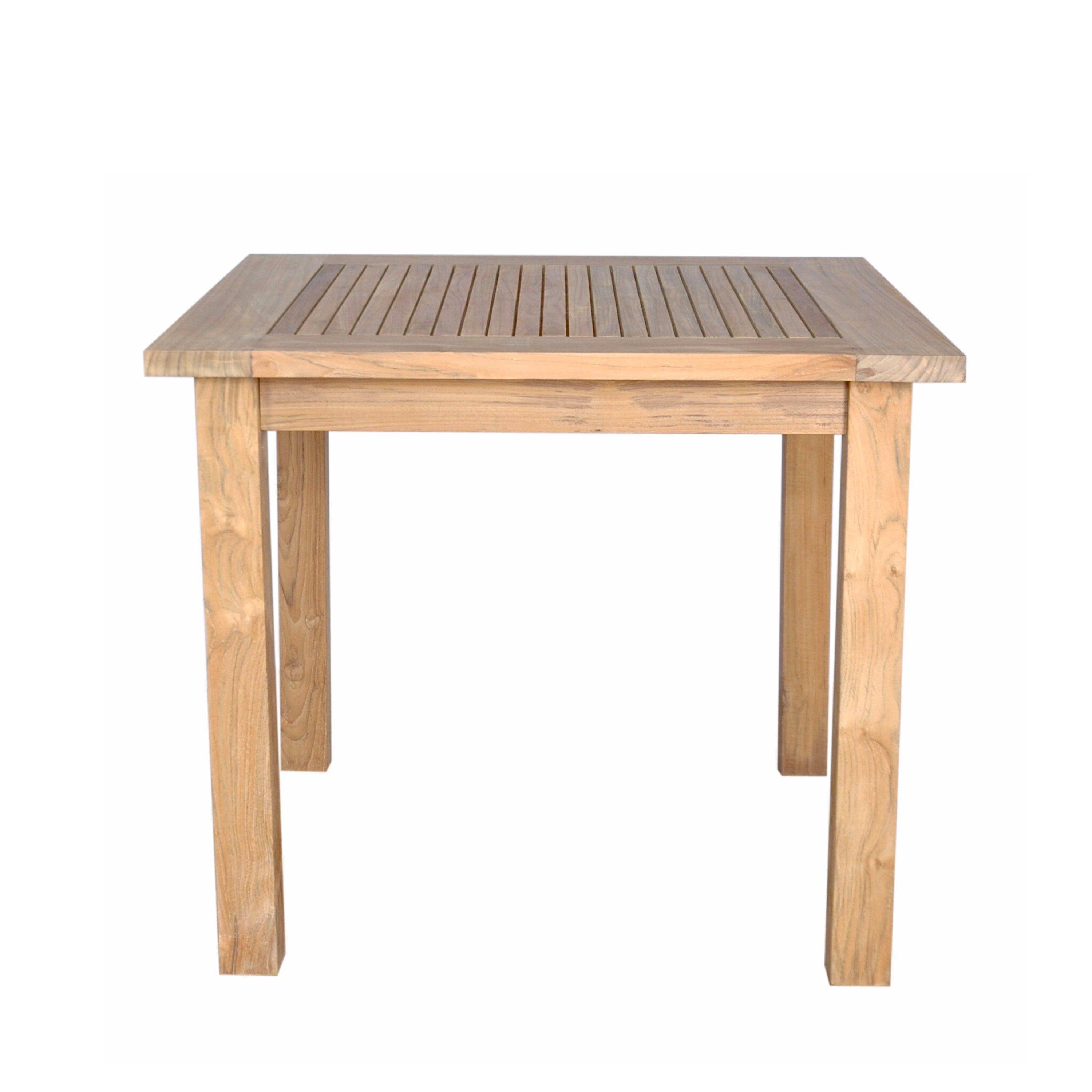 Anderson Teak Windsor 35″ Square Bistro Table – Solid Teak Outdoor Patio Table
