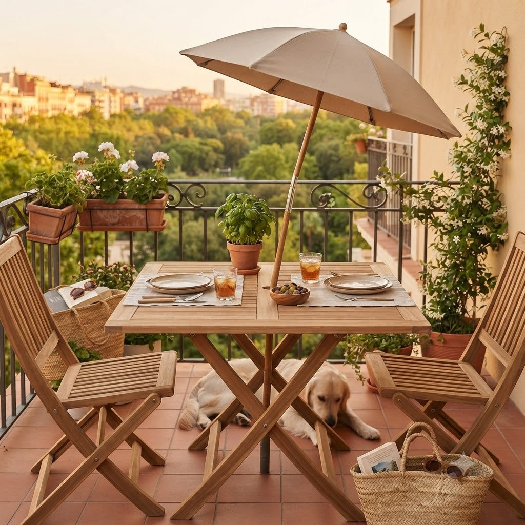 Anderson Teak Montage 47″ Butterfly Folding Table – Solid Teak Outdoor Patio Table