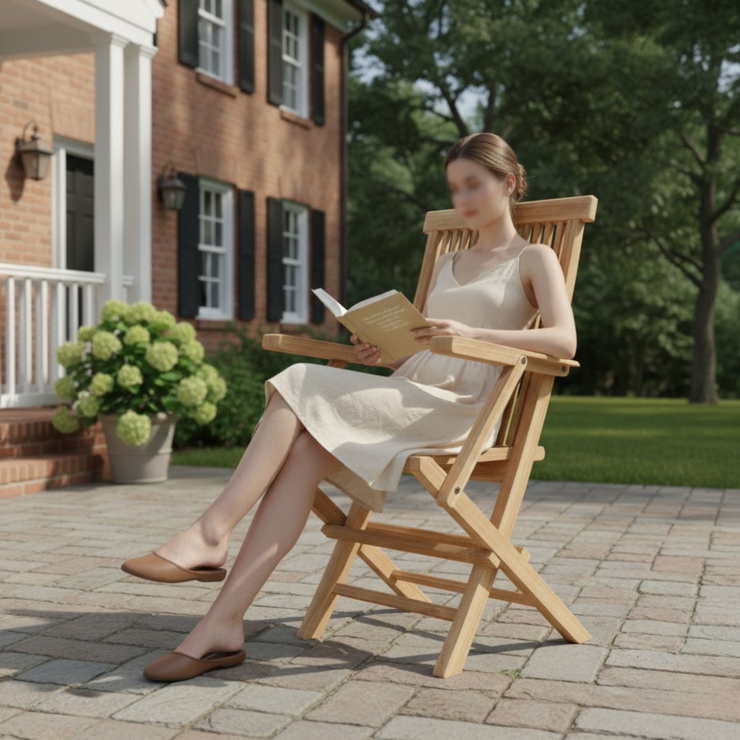 Anderson Teak Classic Folding Armchair (2-PC) – Solid Teak Outdoor Seating