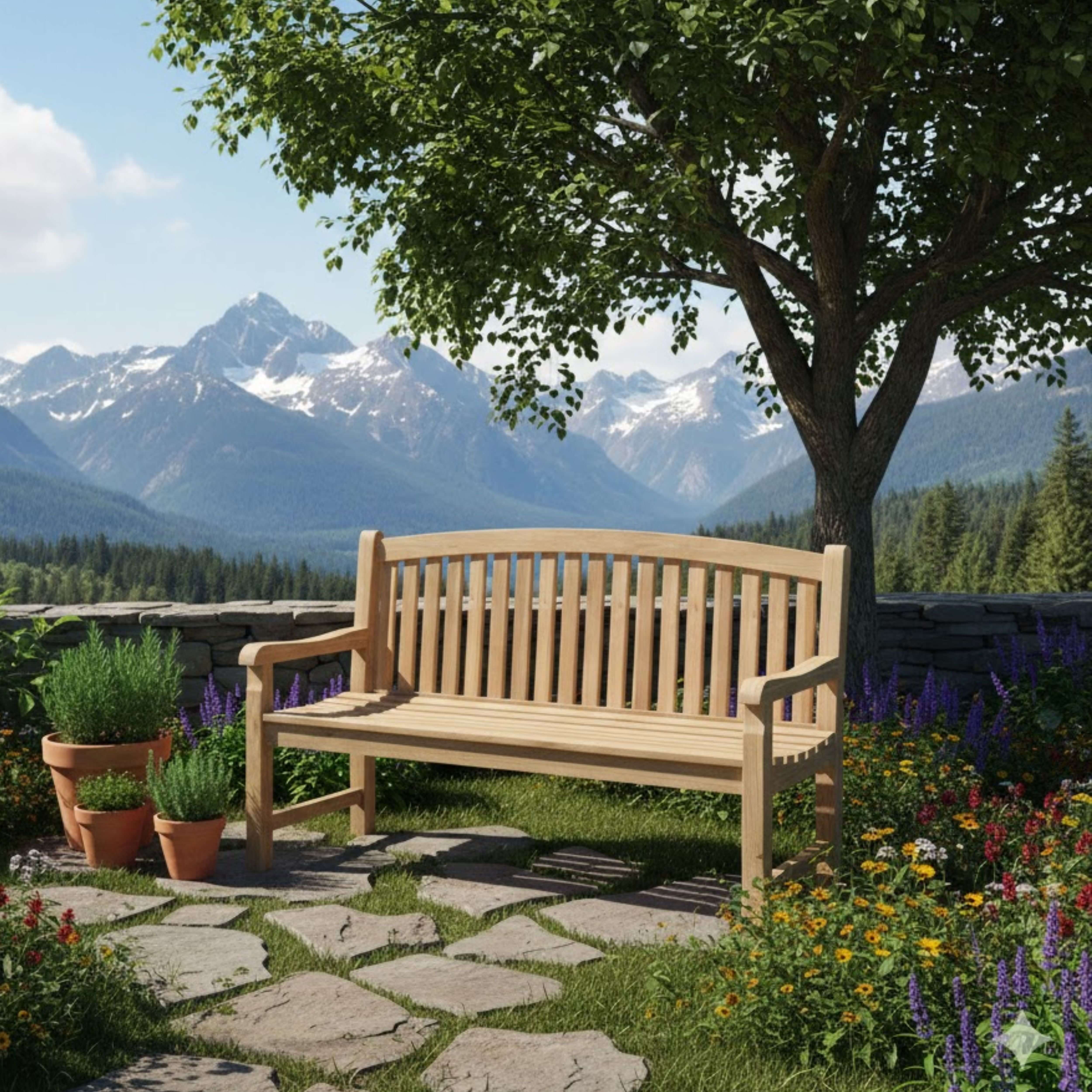 Anderson Teak Chelsea 3-Seater Bench – Solid Teak Outdoor Garden Bench