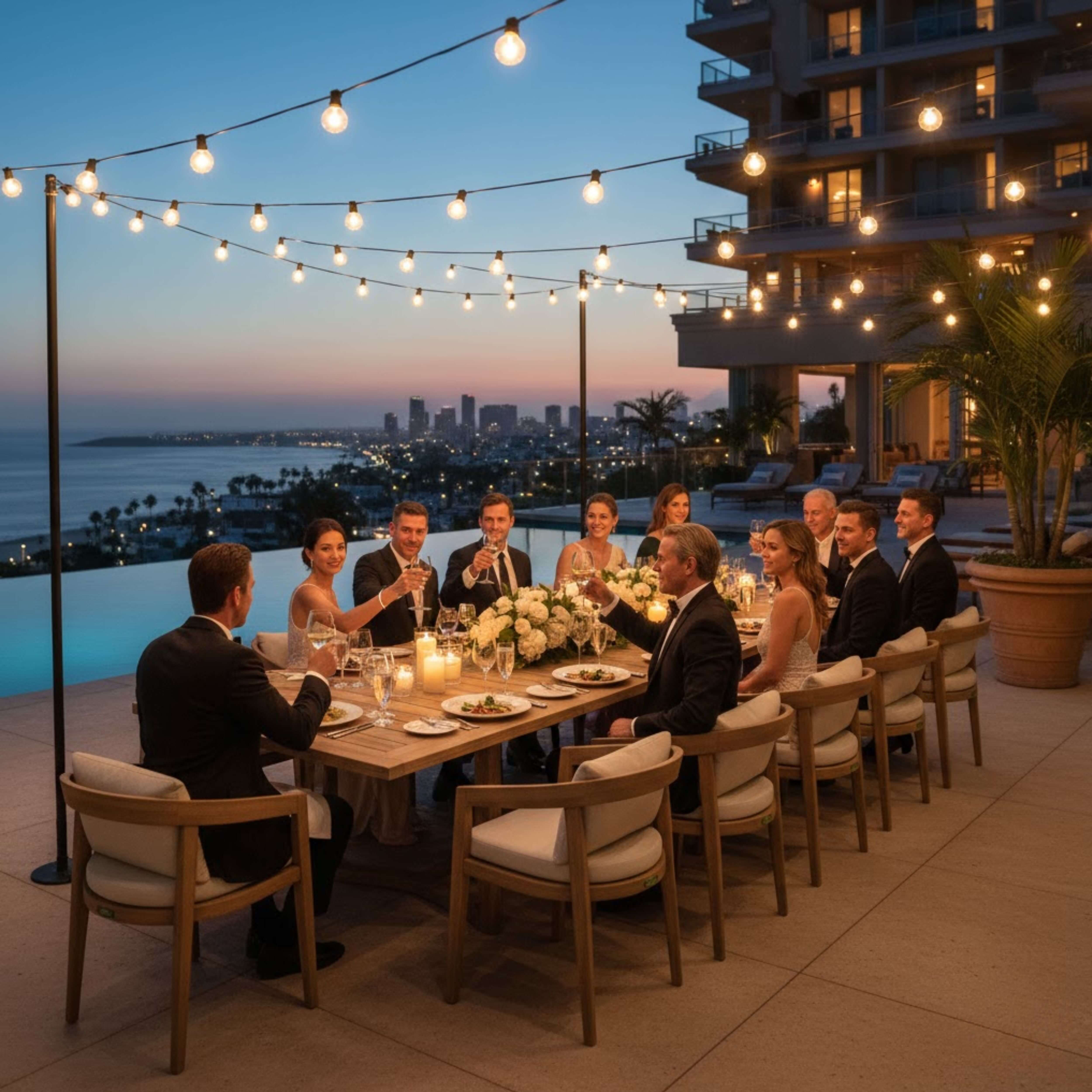 Anderson Teak Toscana 13-Piece Extendable Outdoor Dining Set with Cushions – Premium Solid Teak Patio Furniture for 12