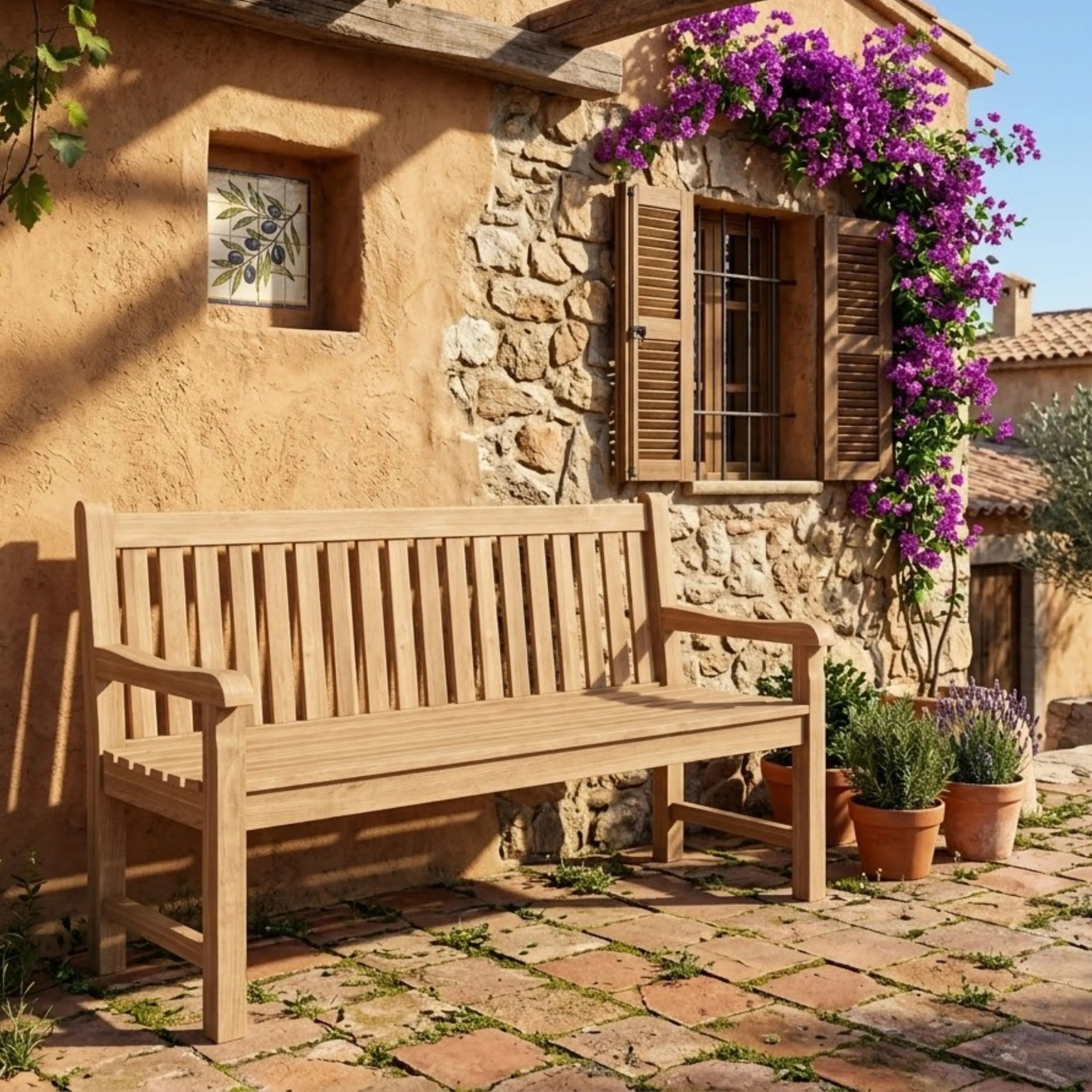Anderson Teak Classic 3-Seater Bench – Solid Teak Outdoor Garden Bench