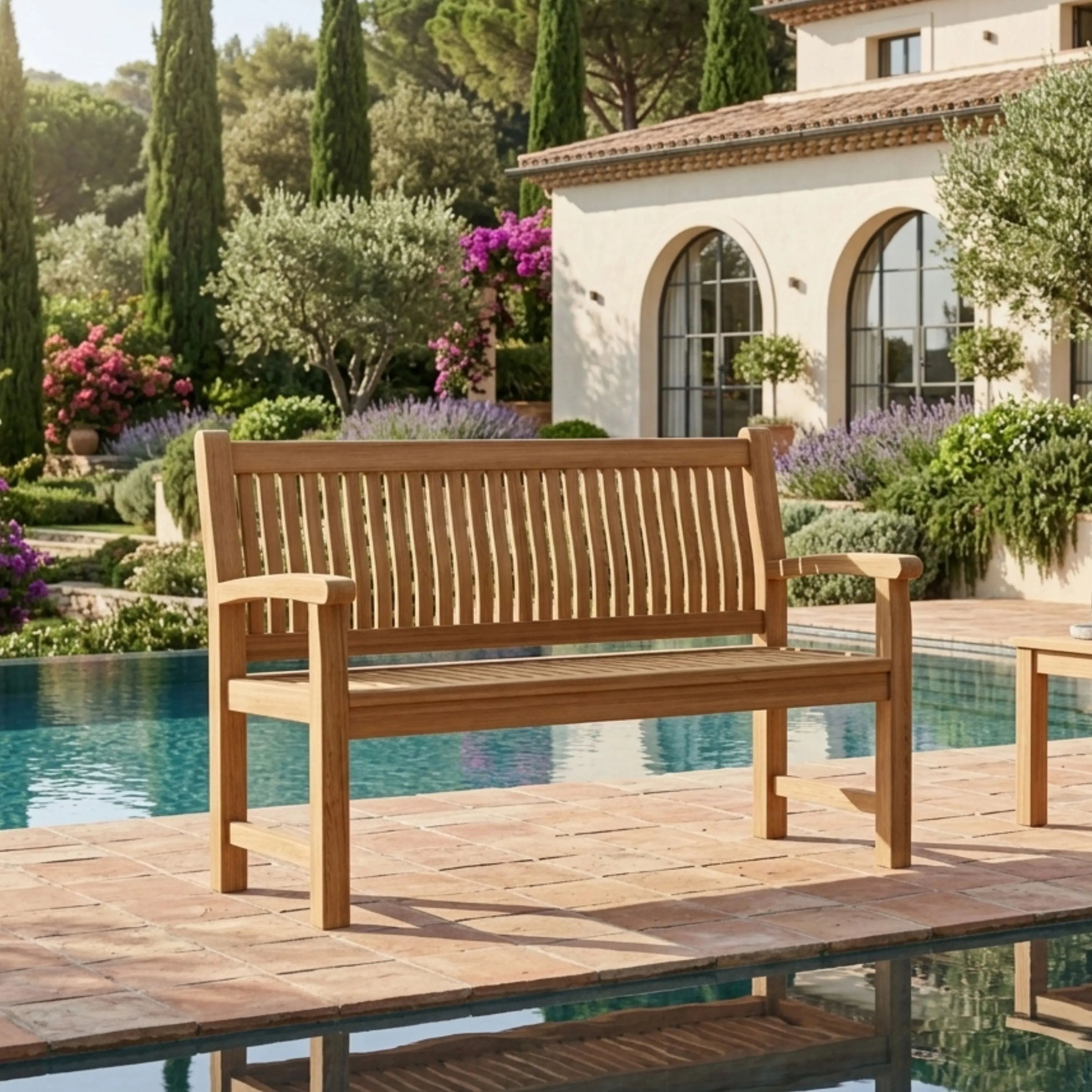 Anderson Teak Sahara 2-Seater Bench – Solid Teak Outdoor Garden Bench