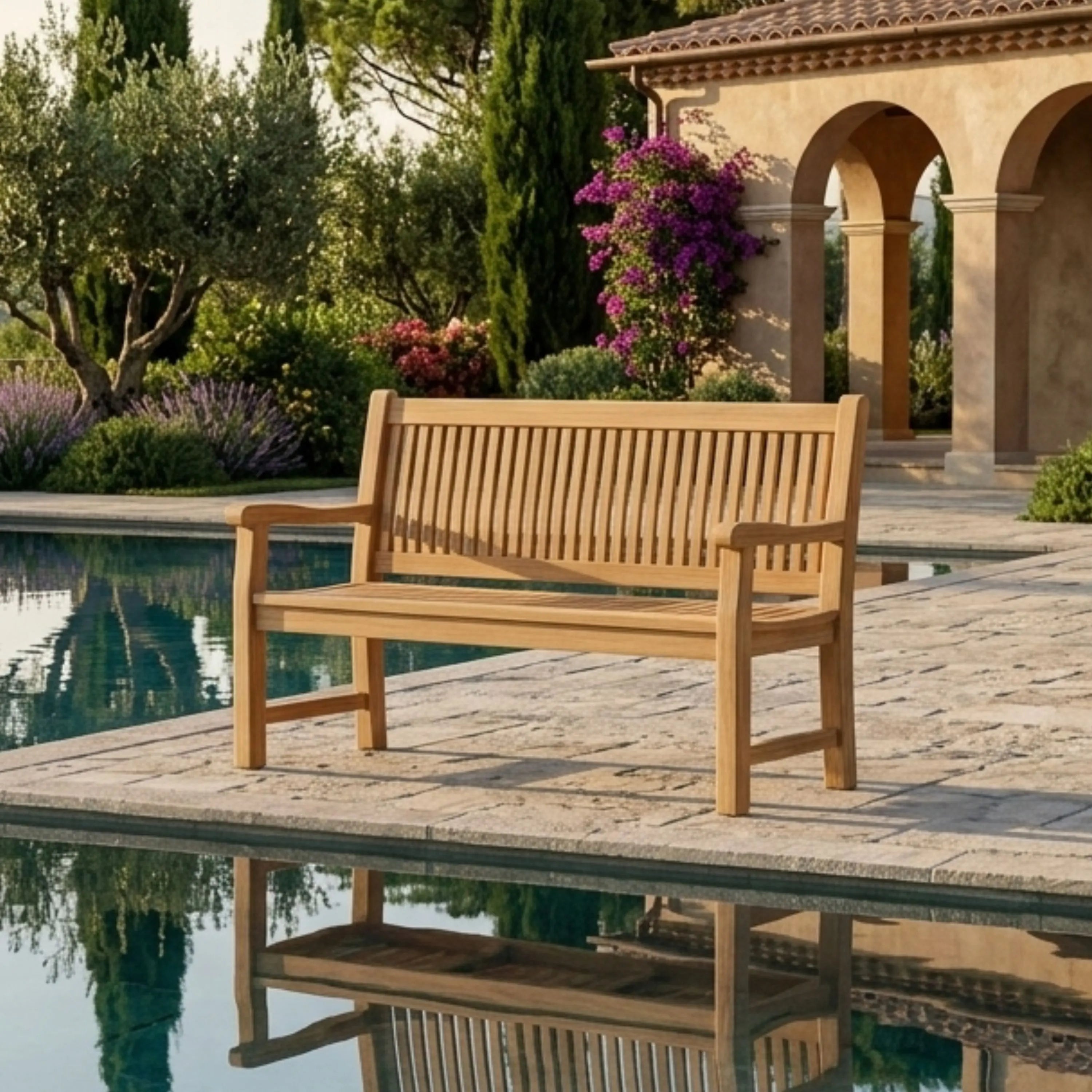 Anderson Teak Sahara 2-Seater Bench – Solid Teak Outdoor Garden Bench
