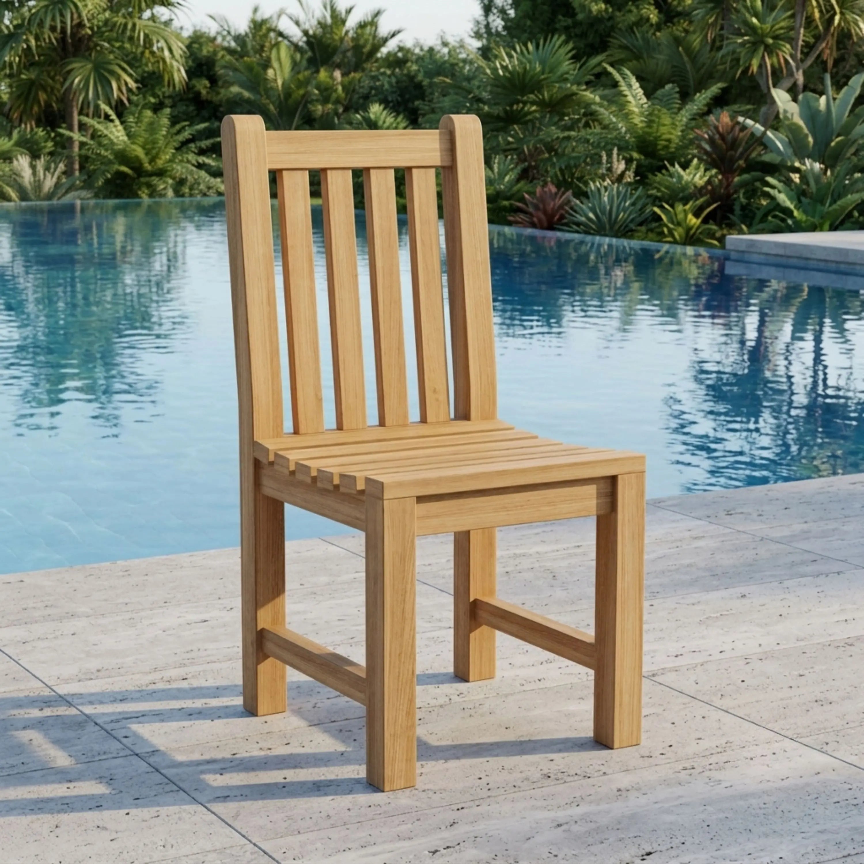 Anderson Teak Classic Dining Chair Premium Grade-A Solid Teak Outdoor Dining Chair