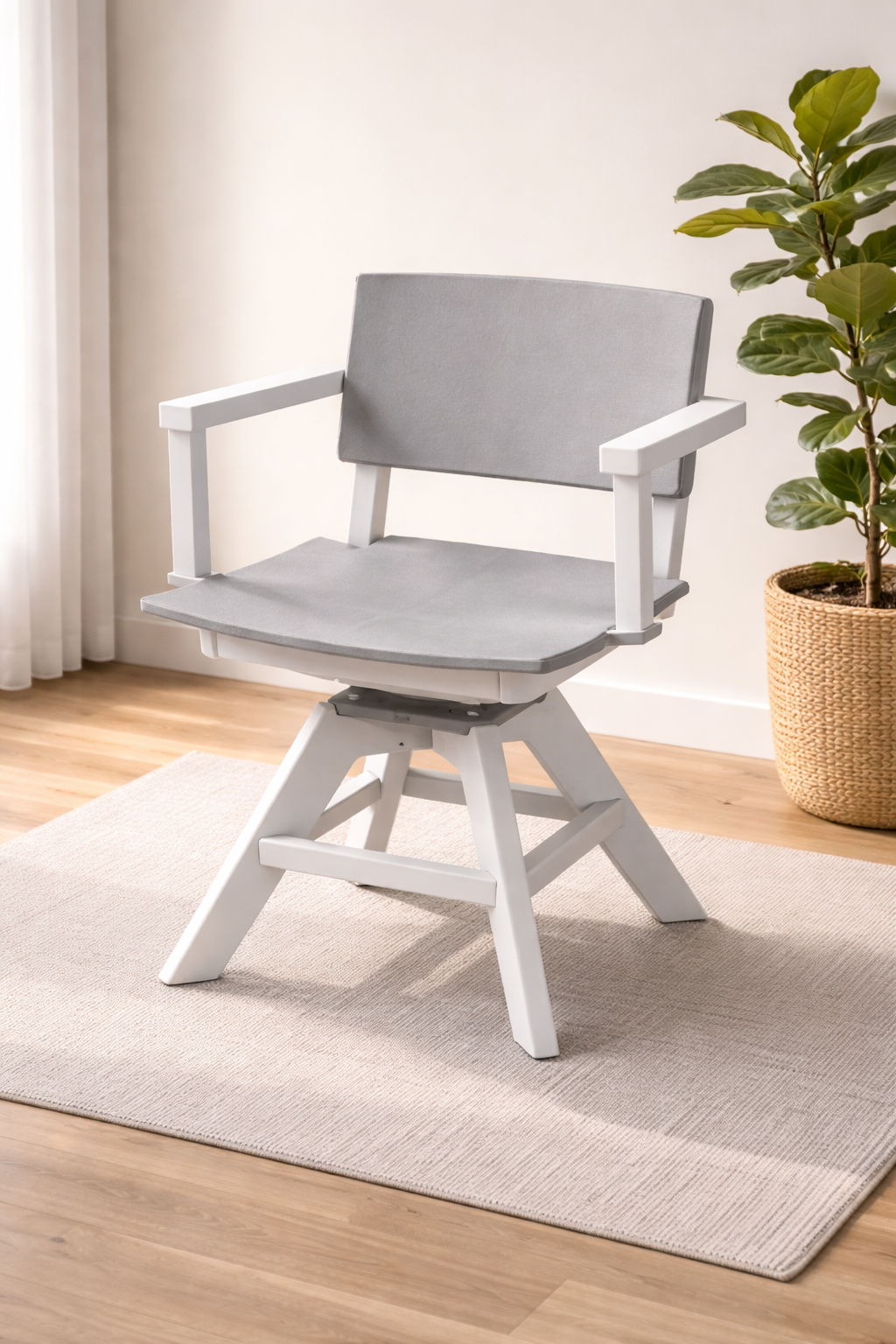 Seaside SYM 23″ Square - Outdoor Swivel Dining Arm Chair