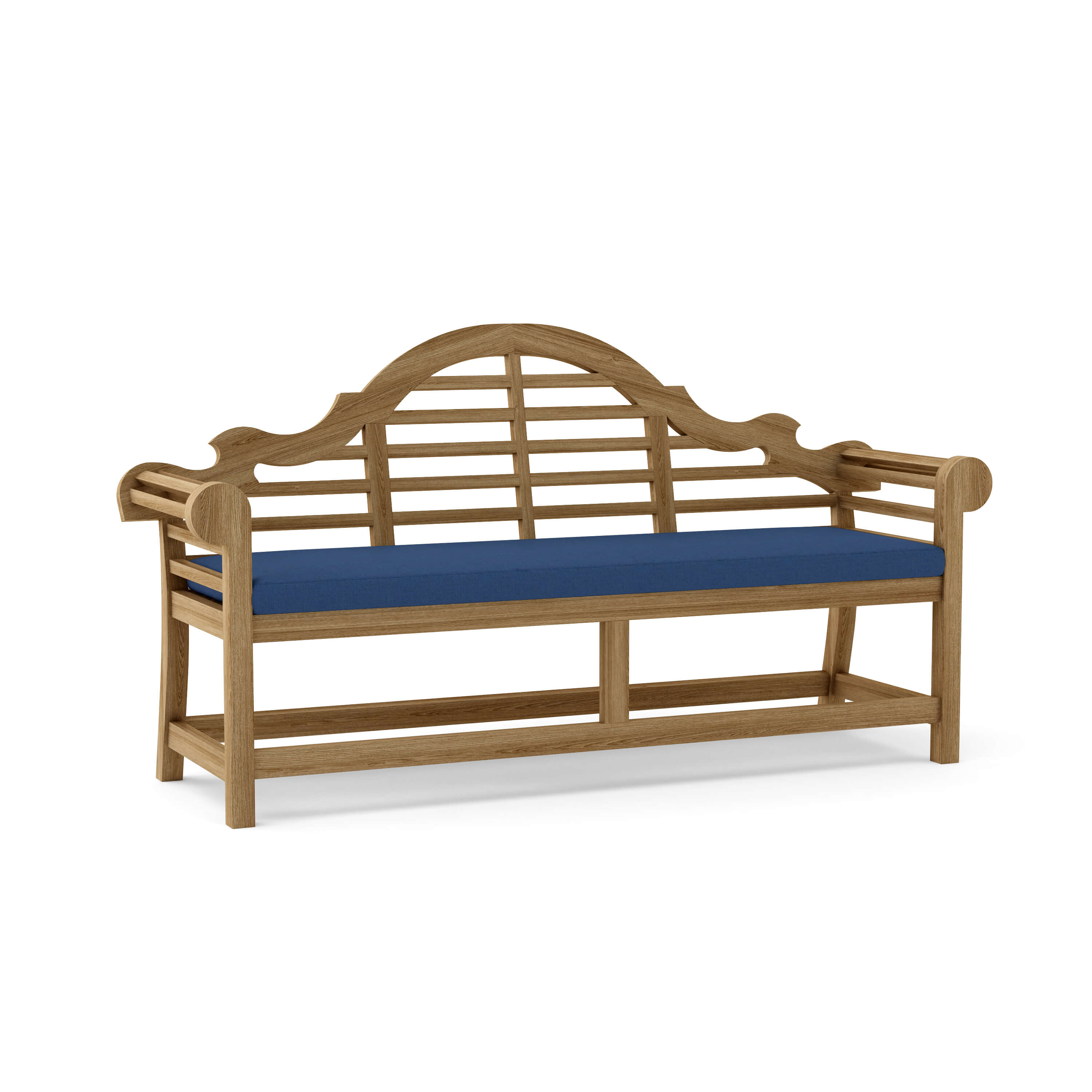 Anderson Teak Marlborough 3-Seater Bench – Lutyens Style Solid Teak Outdoor Garden Bench