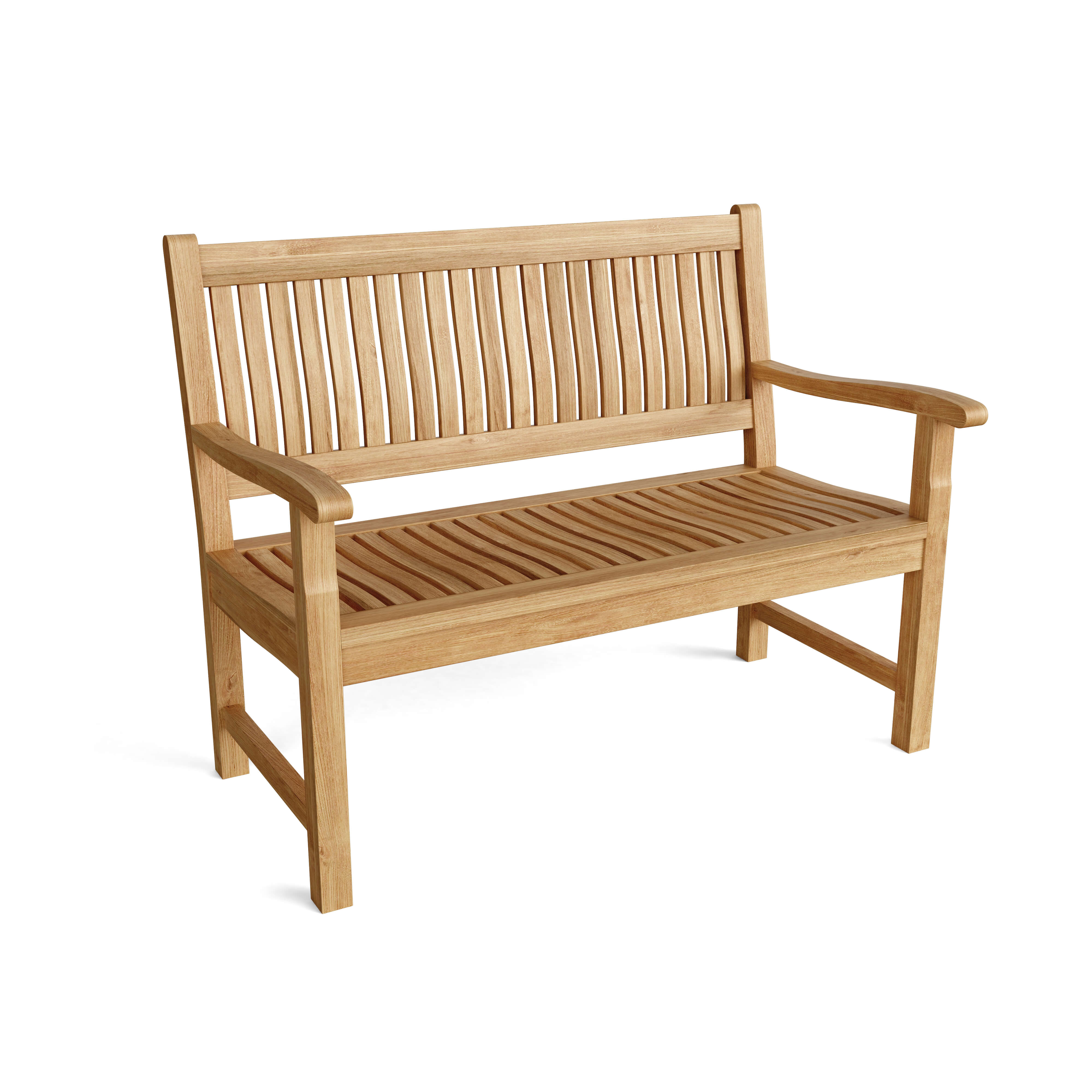 Anderson Teak Del-Amo 2-Seater Bench – Solid Teak Outdoor Garden Bench