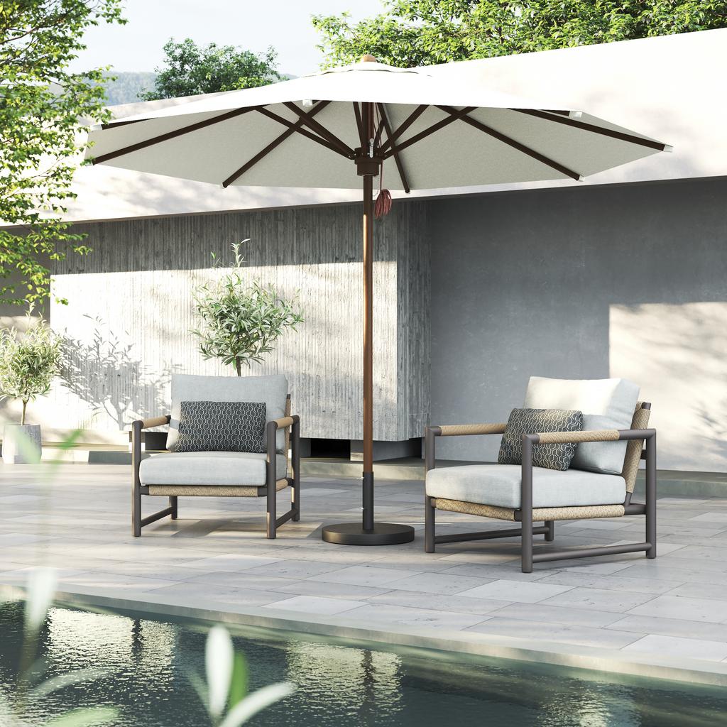 Amani Round Parasol Stand 45 - Ambiance Image~~