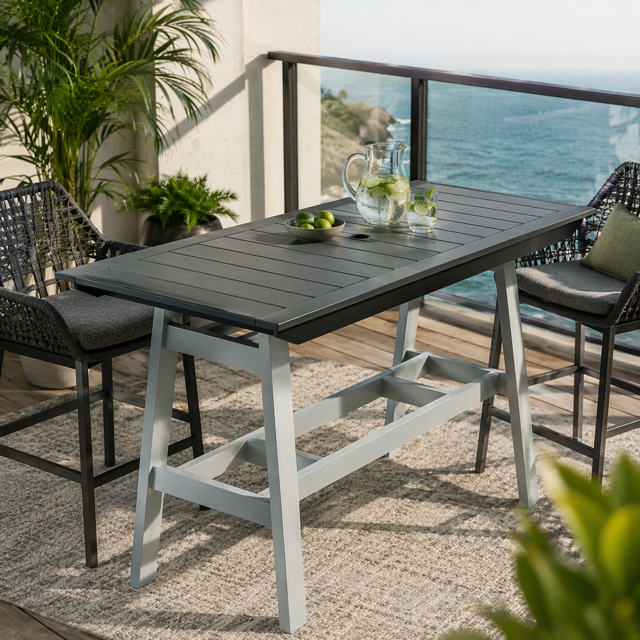 Seaside MAD Balcony Table 40″ x 85″ – Modern Outdoor Patio Table
