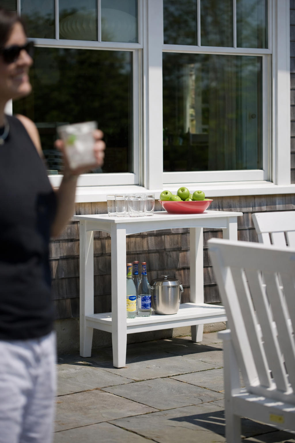 Seaside Windsor 36″ Rectangular Outdoor Buffet Table Small