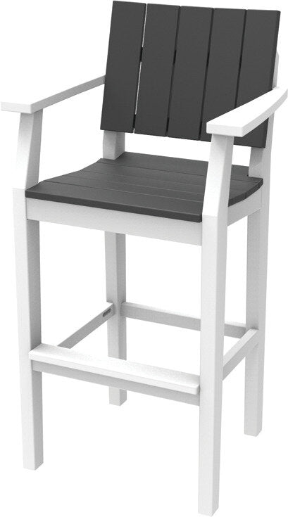 Seaside MAD Bar Arm Chair – Outdoor Bar Height Patio Chair with Arms