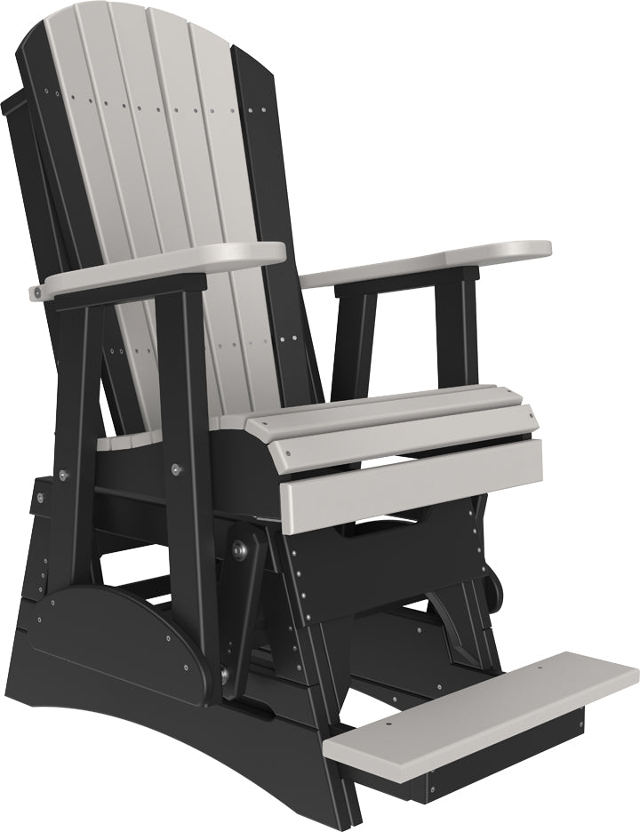 LuxCraft – 2′ Adirondack Balcony Glider – Elevated Outdoor Glider Chair