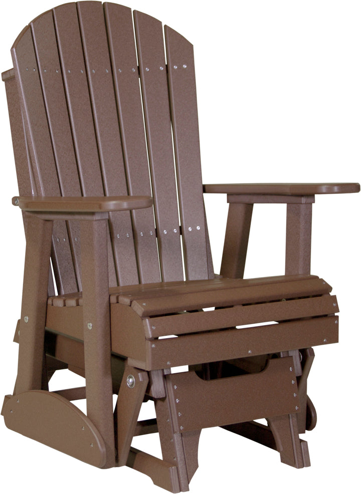 LuxCraft – 2′ Adirondack Glider Chair – Smooth Outdoor Patio Glider Seat