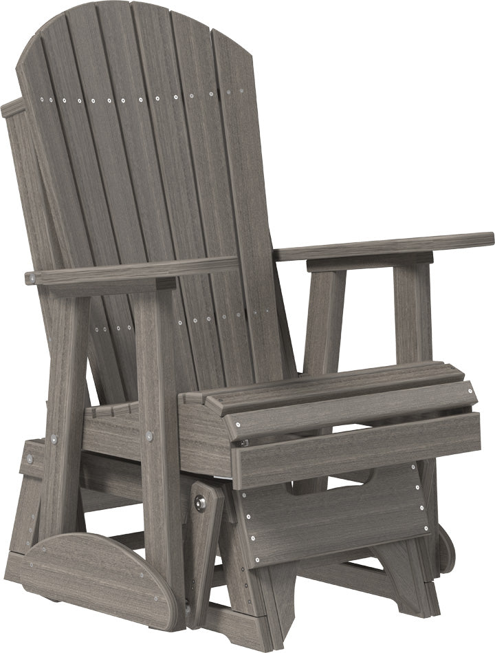 LuxCraft – 2′ Adirondack Glider Chair – Smooth Outdoor Patio Glider Seat