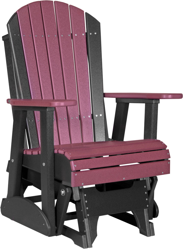 LuxCraft – 2′ Adirondack Glider Chair – Smooth Outdoor Patio Glider Seat