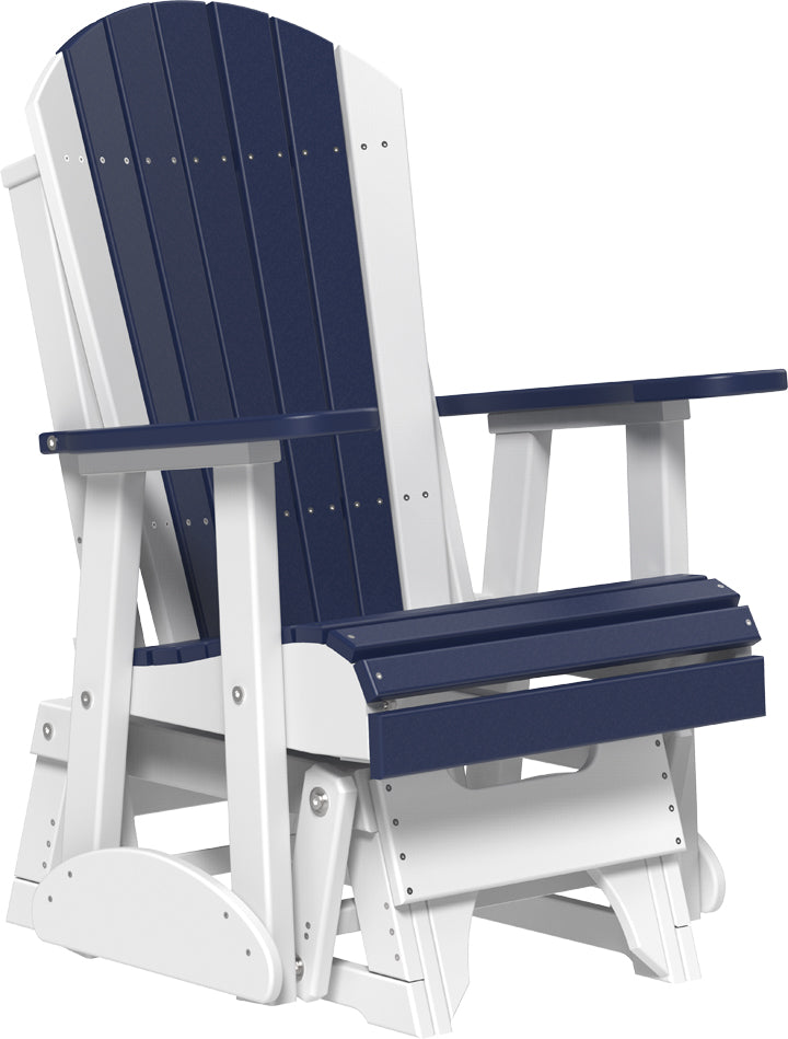 LuxCraft – 2′ Adirondack Glider Chair – Smooth Outdoor Patio Glider Seat