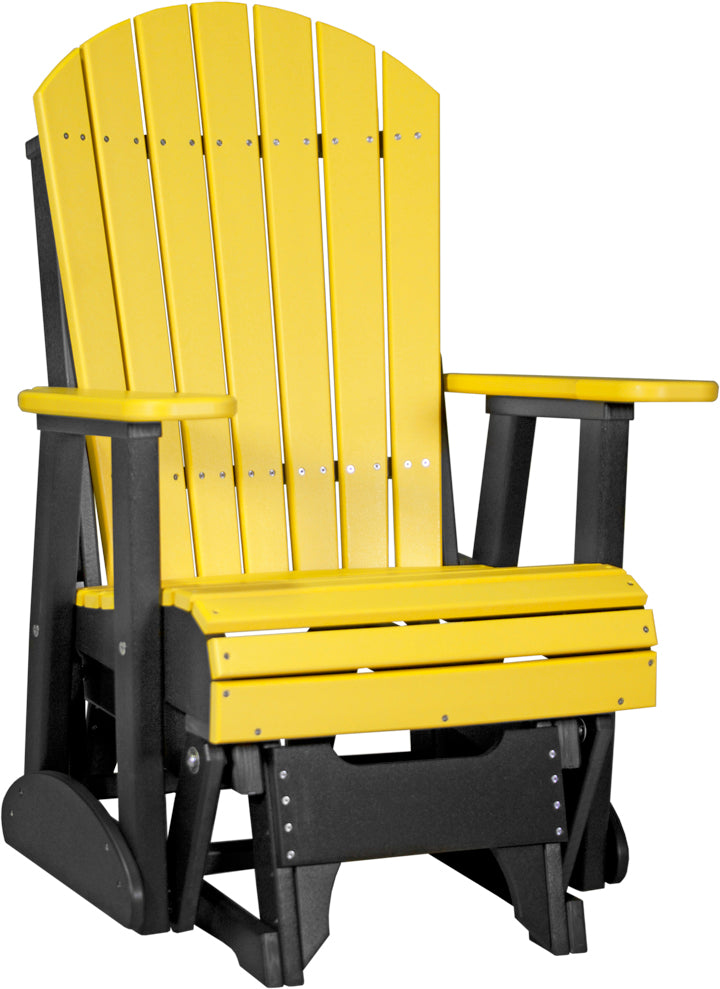 LuxCraft – 2′ Adirondack Glider Chair – Smooth Outdoor Patio Glider Seat