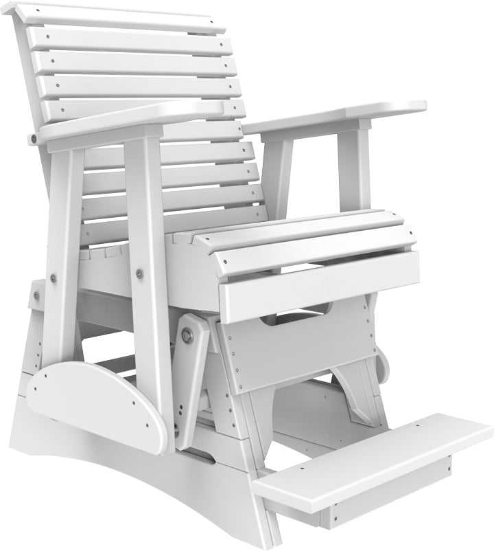 LuxCraft – 2′ Plain Balcony Glider Chair – Elevated Outdoor Patio Glider