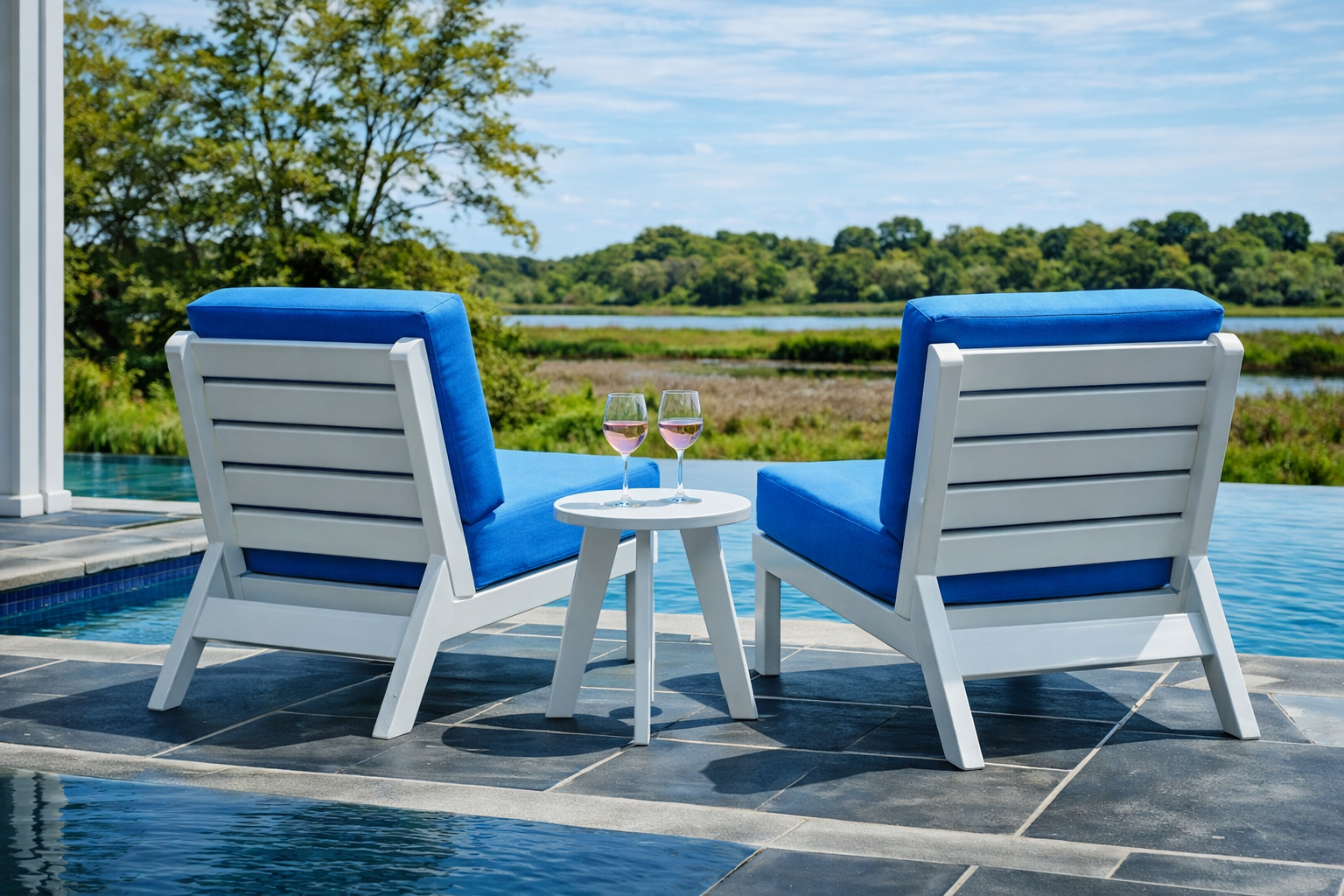 Seaside DEX Armless Lounge Chair – Outdoor Patio Modular Seating