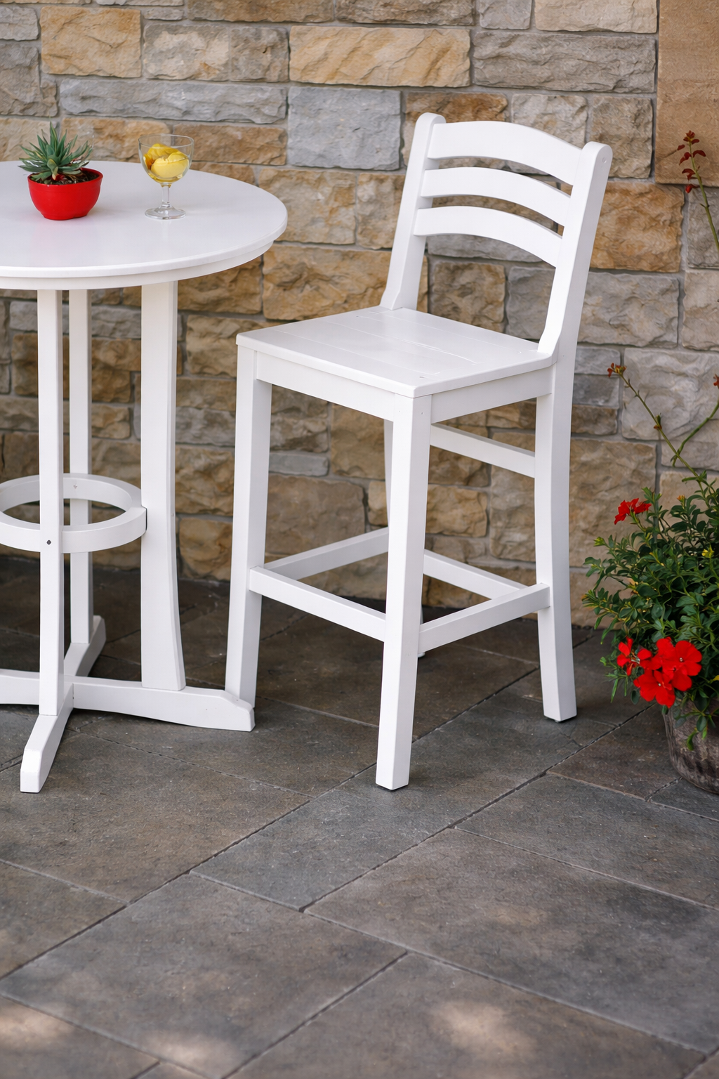 Seaside Charleston Bar Chair – Elegant Outdoor Bar Height Seating
