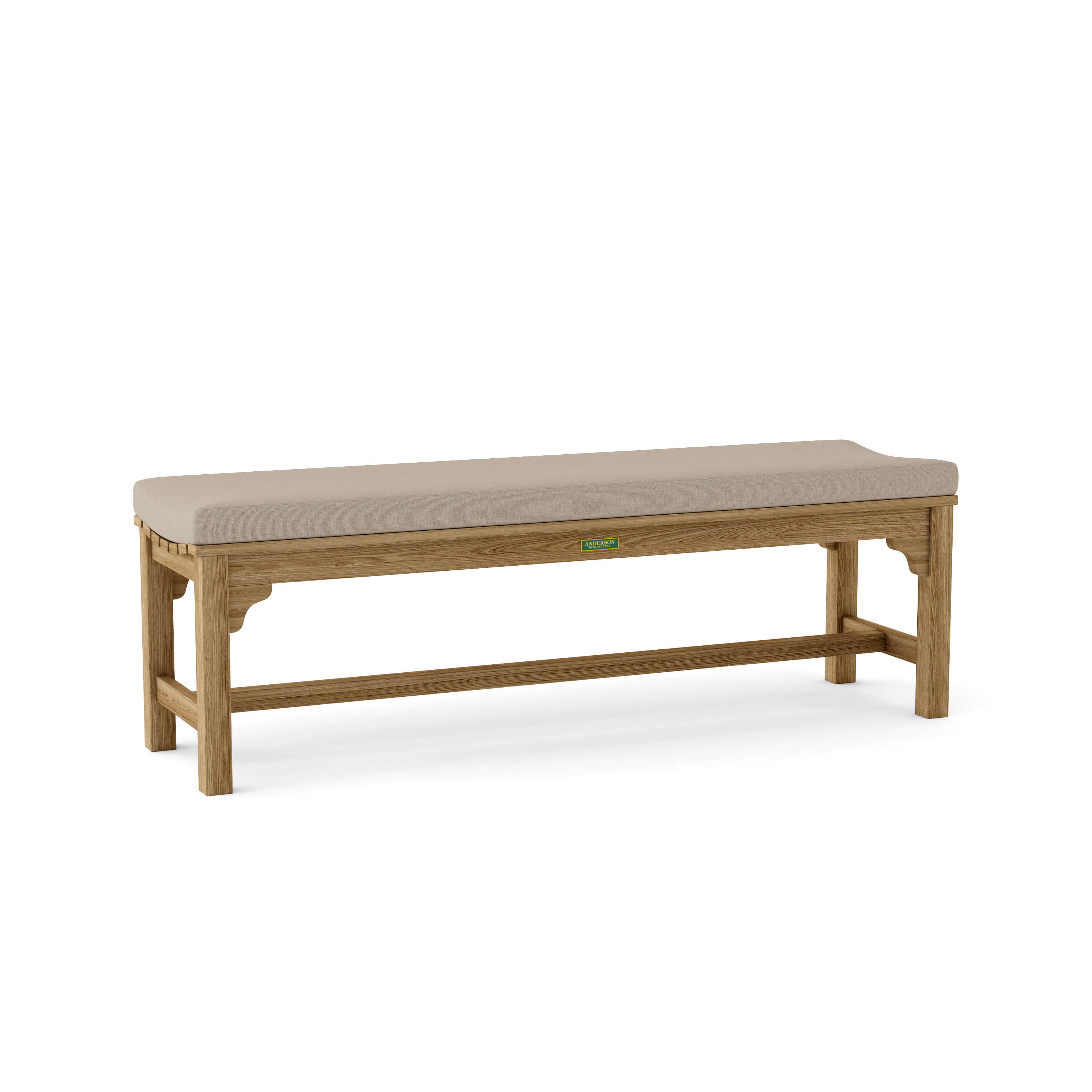 Anderson Teak – Hampton 63″ Backless Bench – Comfortable Teak Patio Seating