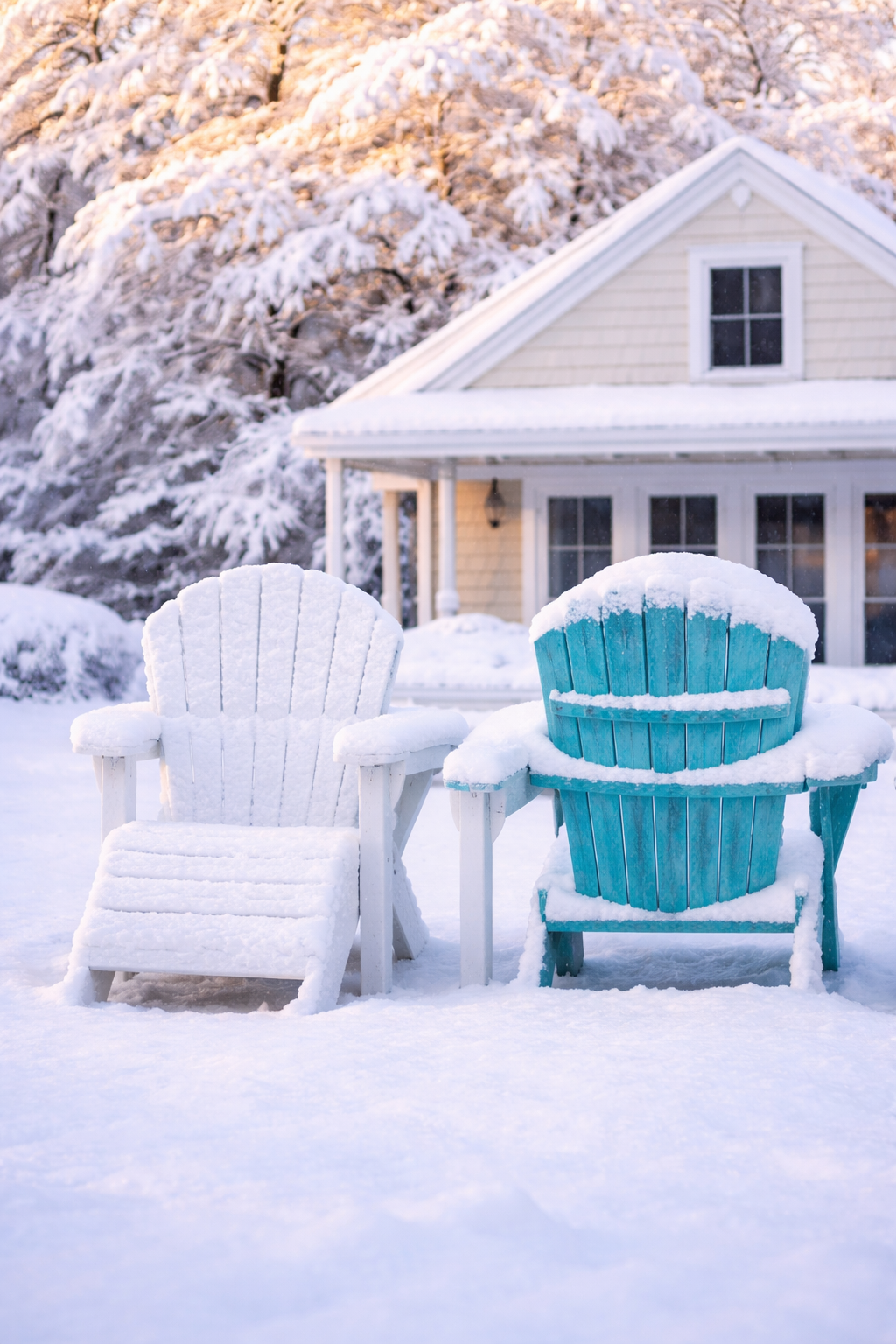 Seaside Coastline Harbor View Adirondack Rocker – Smooth Outdoor Rocking Chair
