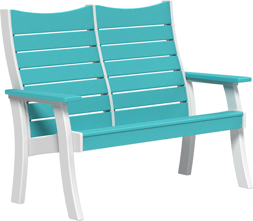 LuxCraft – 4′ Contour Bench – Curved Outdoor Garden Bench for Patio & Porch