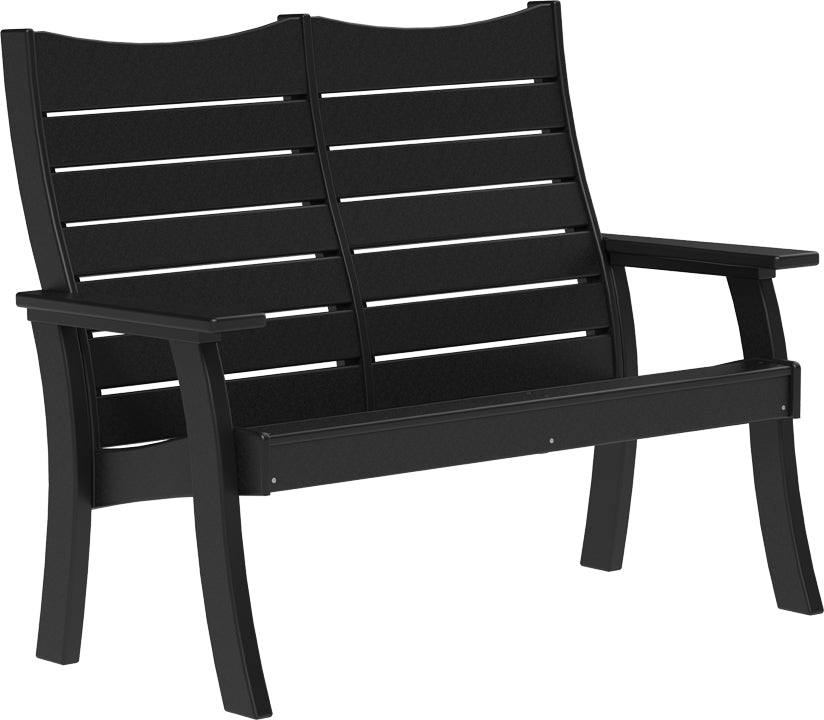 LuxCraft – 4′ Contour Bench – Curved Outdoor Garden Bench for Patio & Porch