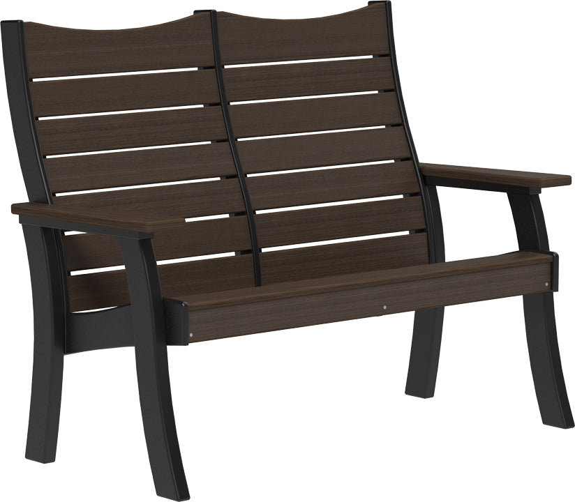 LuxCraft – 4′ Contour Bench – Curved Outdoor Garden Bench for Patio & Porch