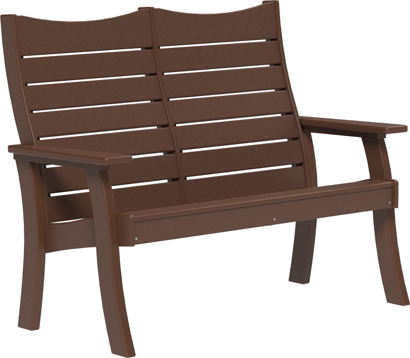 LuxCraft – 4′ Contour Bench – Curved Outdoor Garden Bench for Patio & Porch