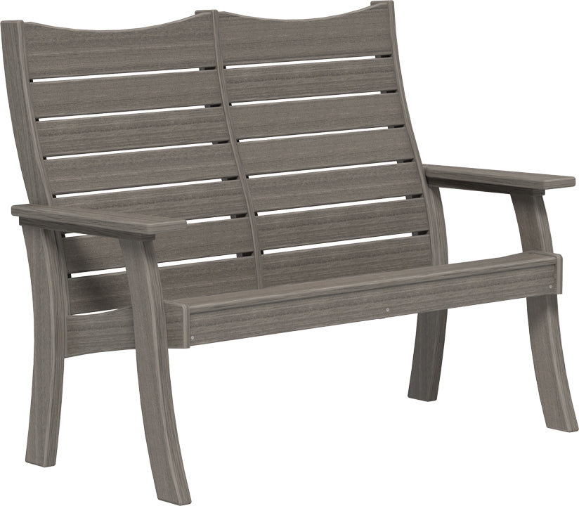 LuxCraft – 4′ Contour Bench – Curved Outdoor Garden Bench for Patio & Porch