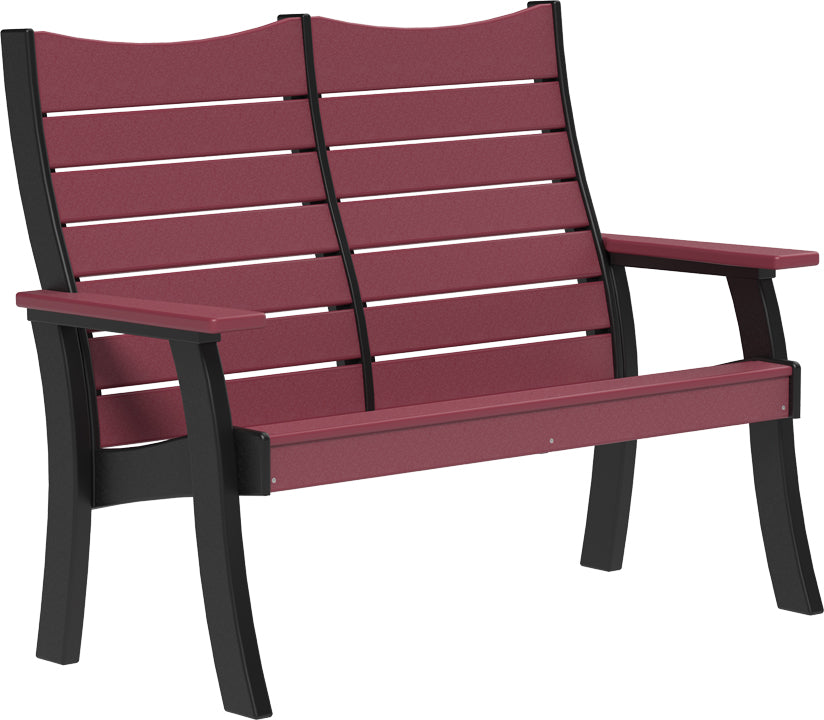 LuxCraft – 4′ Contour Bench – Curved Outdoor Garden Bench for Patio & Porch