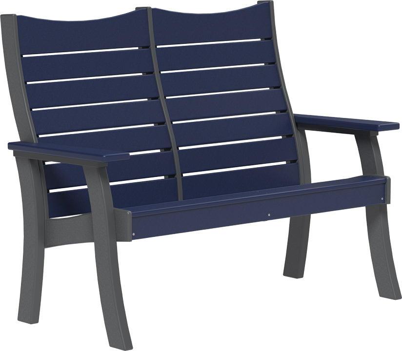 LuxCraft – 4′ Contour Bench – Curved Outdoor Garden Bench for Patio & Porch