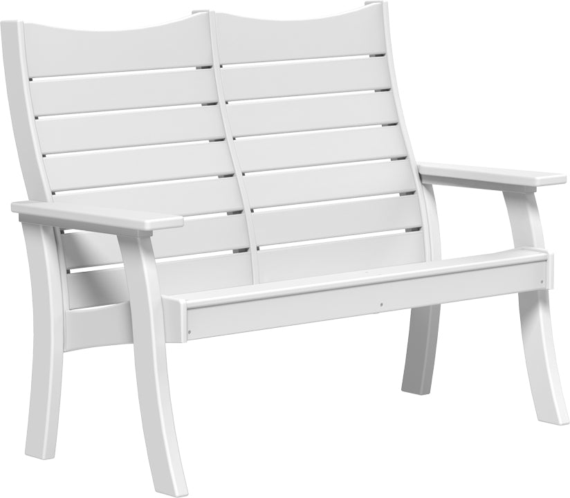 LuxCraft – 4′ Contour Bench – Curved Outdoor Garden Bench for Patio & Porch