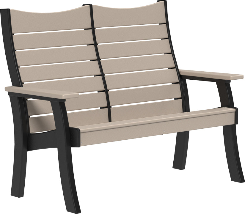 LuxCraft – 4′ Contour Bench – Curved Outdoor Garden Bench for Patio & Porch