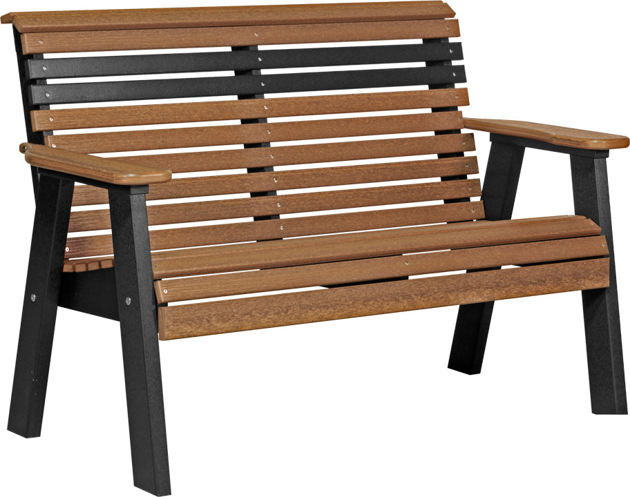 LuxCraft – 4′ Plain Bench – Classic Outdoor Garden Bench for Patio & Porch