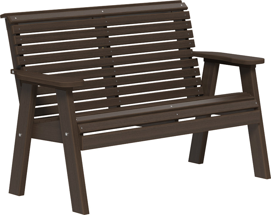 LuxCraft – 4′ Plain Bench – Classic Outdoor Garden Bench for Patio & Porch