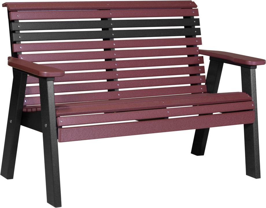 LuxCraft – 4′ Plain Bench – Classic Outdoor Garden Bench for Patio & Porch