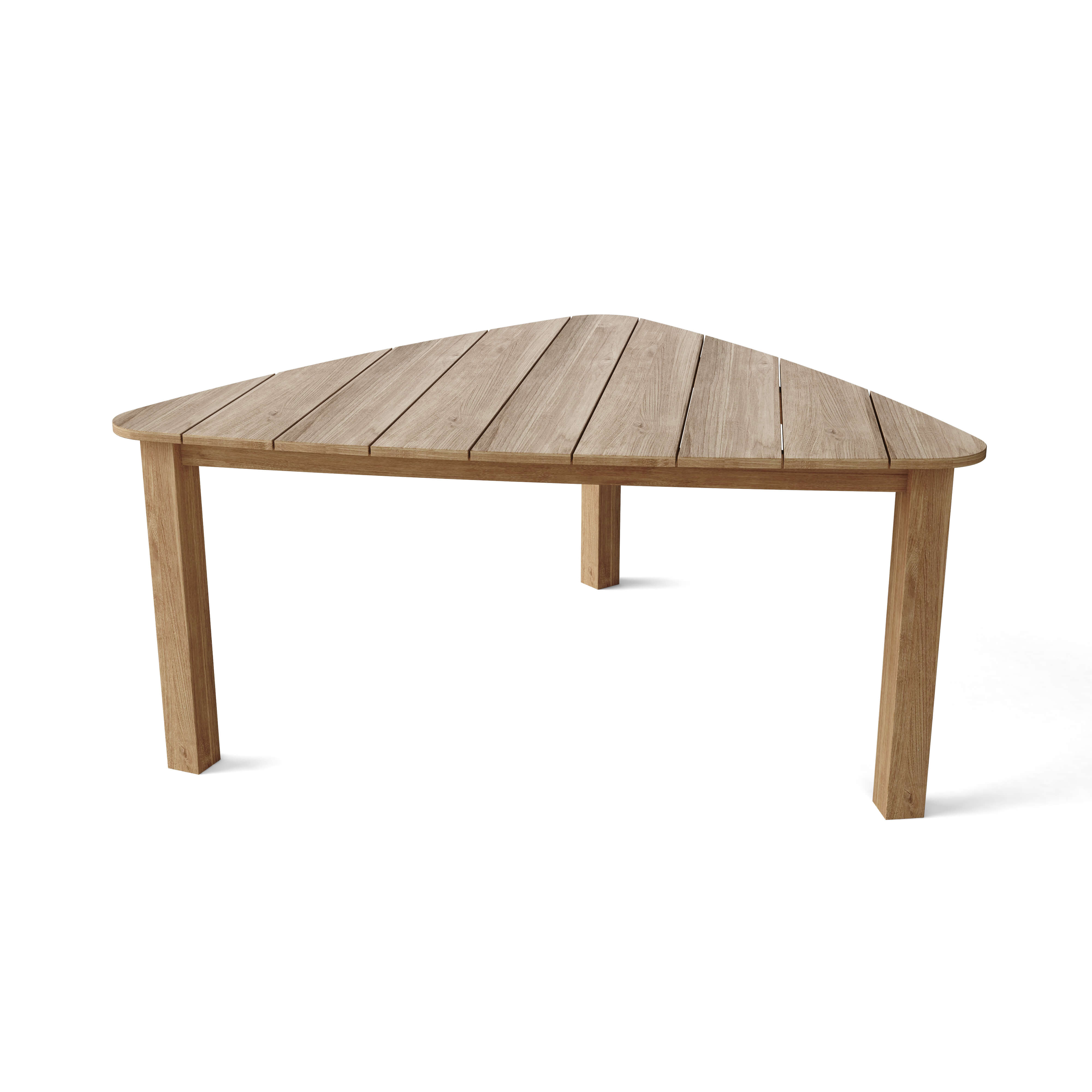 Anderson Teak Padua Triangle Dining Table – Solid Teak Outdoor Patio Table